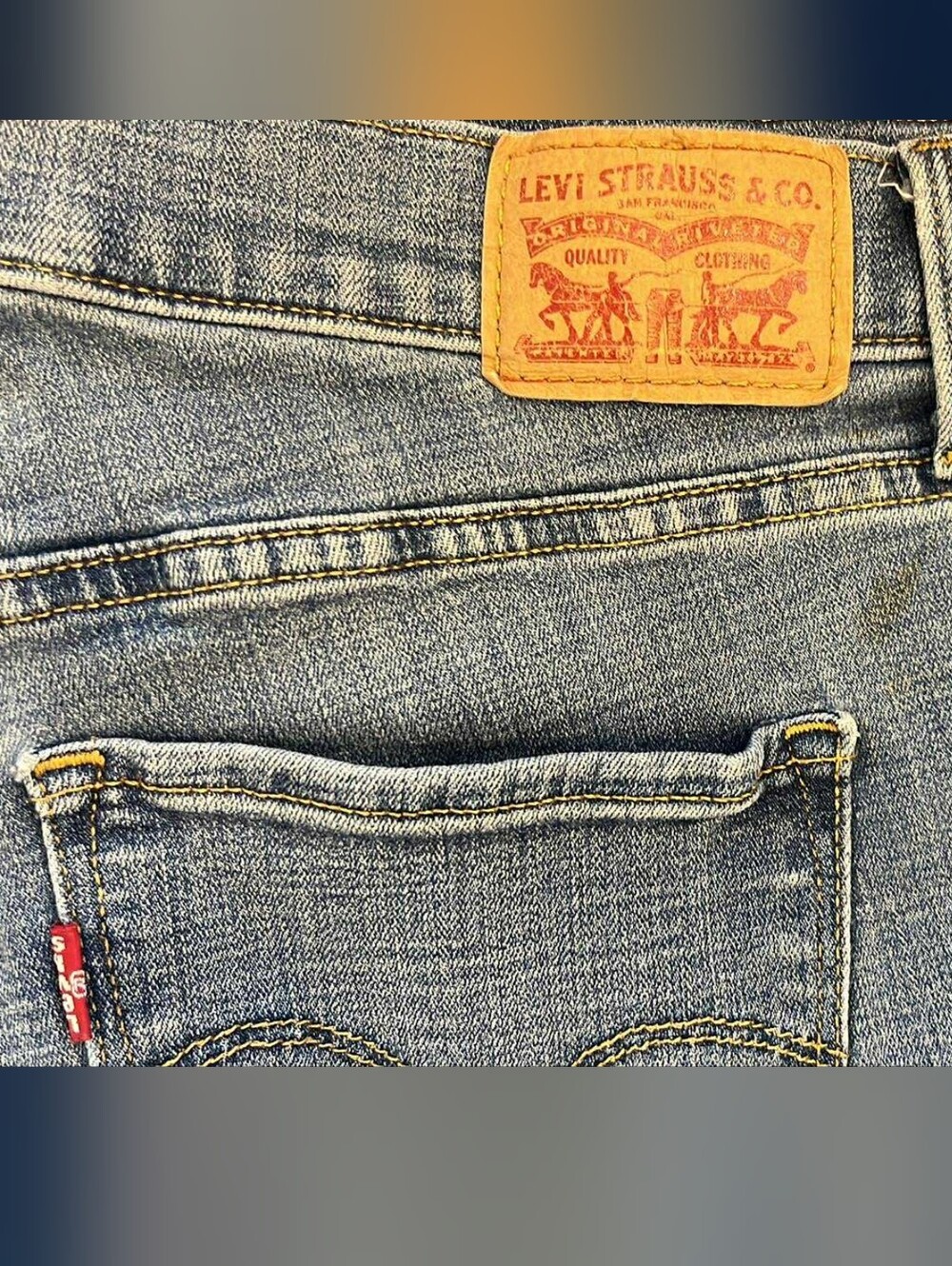 Levi's 311 Dark Blue Slim Fit Denim Jeans with Contrast Stitching